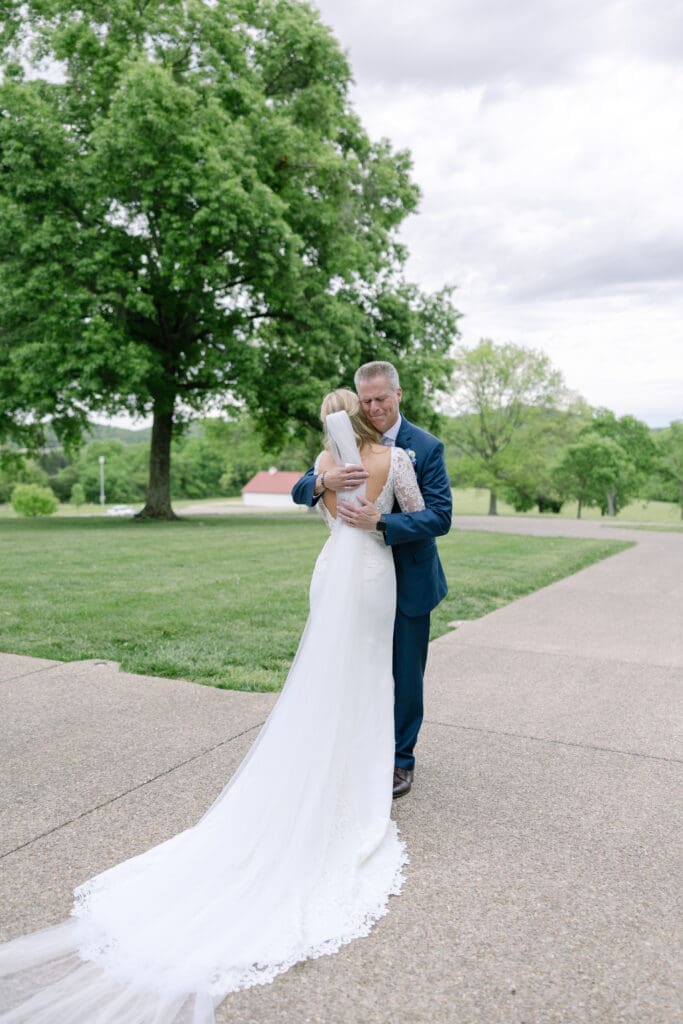 first look with the father of the bride