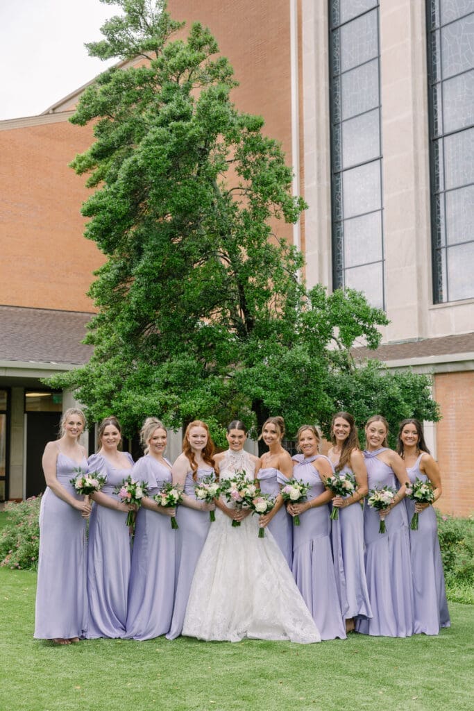 bridesmaids portraits at St Henry Catholic Church in Nashville, TN