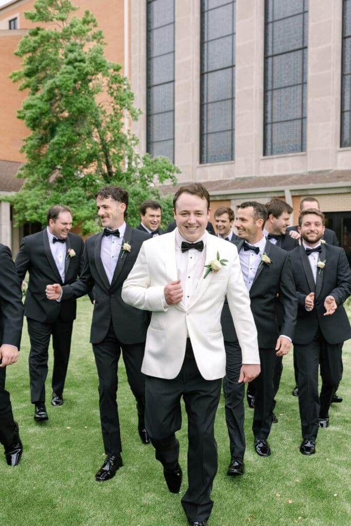 Groomsmen portraits at St Henry Catholic Church in Nashville, TN