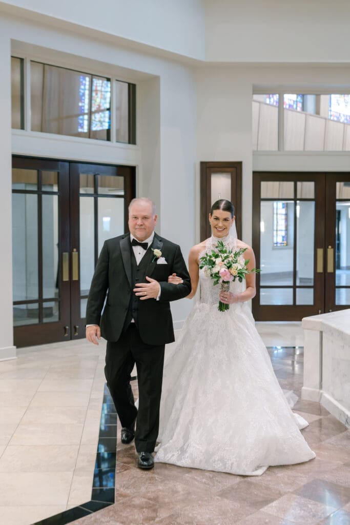 Catholic wedding ceremony at St. Henry Church Nashville with Bishop Mark Beckman officiating