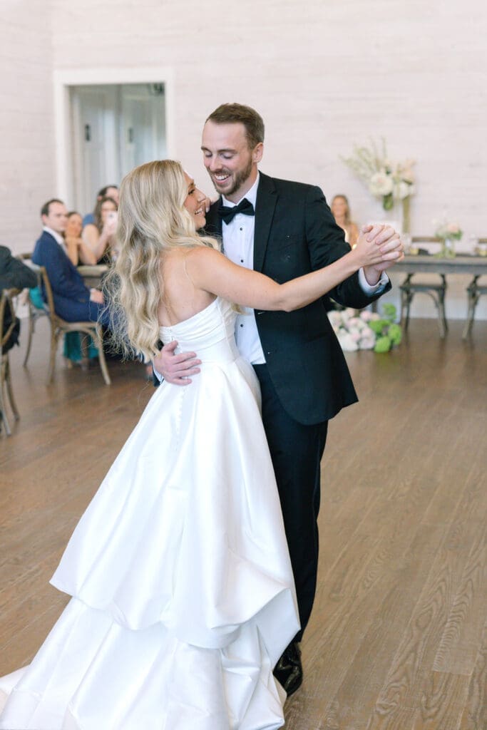 reception photos from a A Fall Wedding at The Venue at Birchwood in Spring Hill, TN with her gorgeous bouquet by Larson Floral Design Co