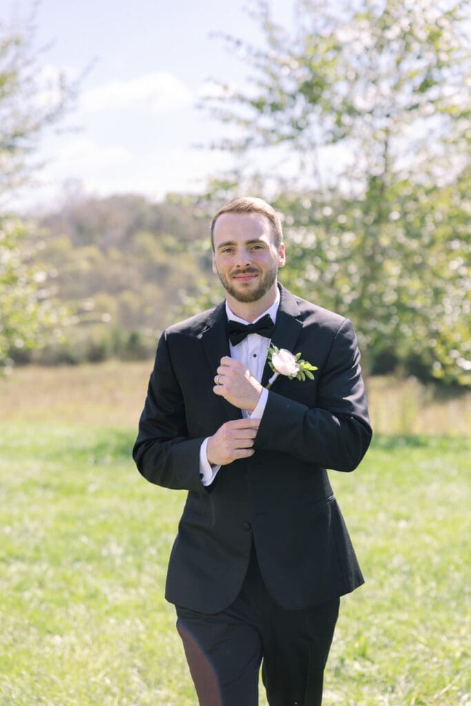 groom portraits from A Fall Wedding at The Venue at Birchwood in Spring Hill, TN