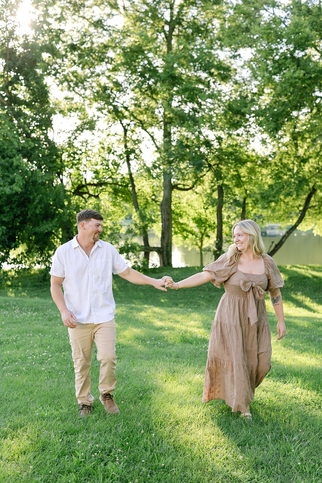 Harlinsdale engagement session Franklin Tennessee golden hour