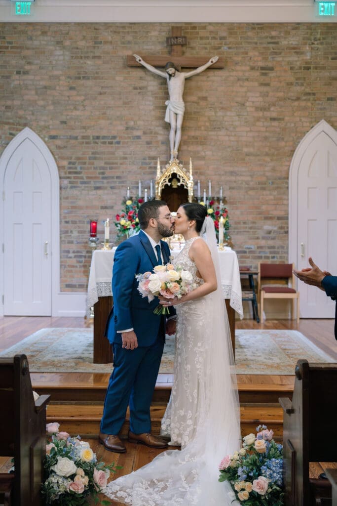 Intimate catholic ceremony at St. Phillips in Franklin, TN