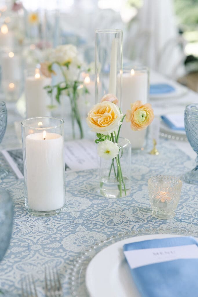 wedding details from reception at cj's off the square in franklin, tn