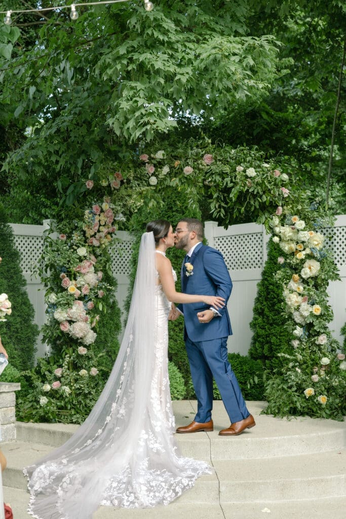 garden ceremony at cj's off the square in franklin, tn