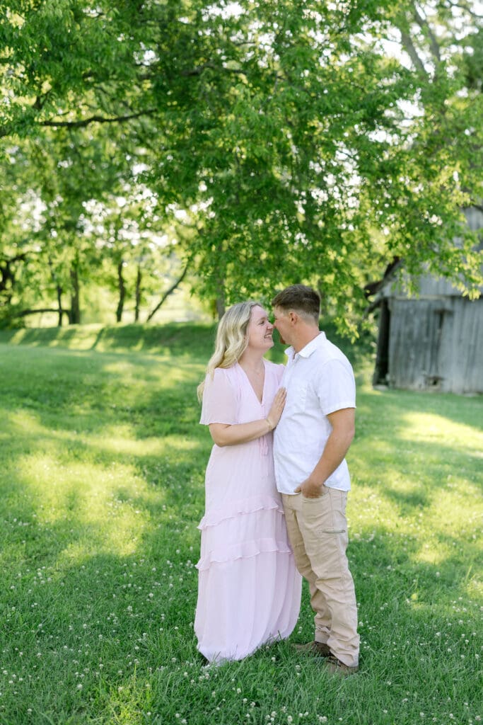 Harlinsdale engagement session Franklin Tennessee golden hour