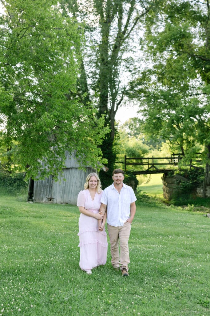 Harlinsdale engagement session Franklin Tennessee golden hour