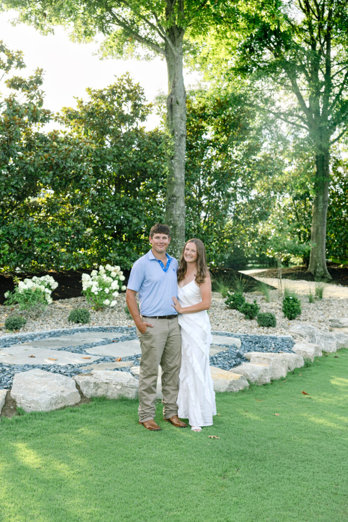 champions run golf course engagement photos