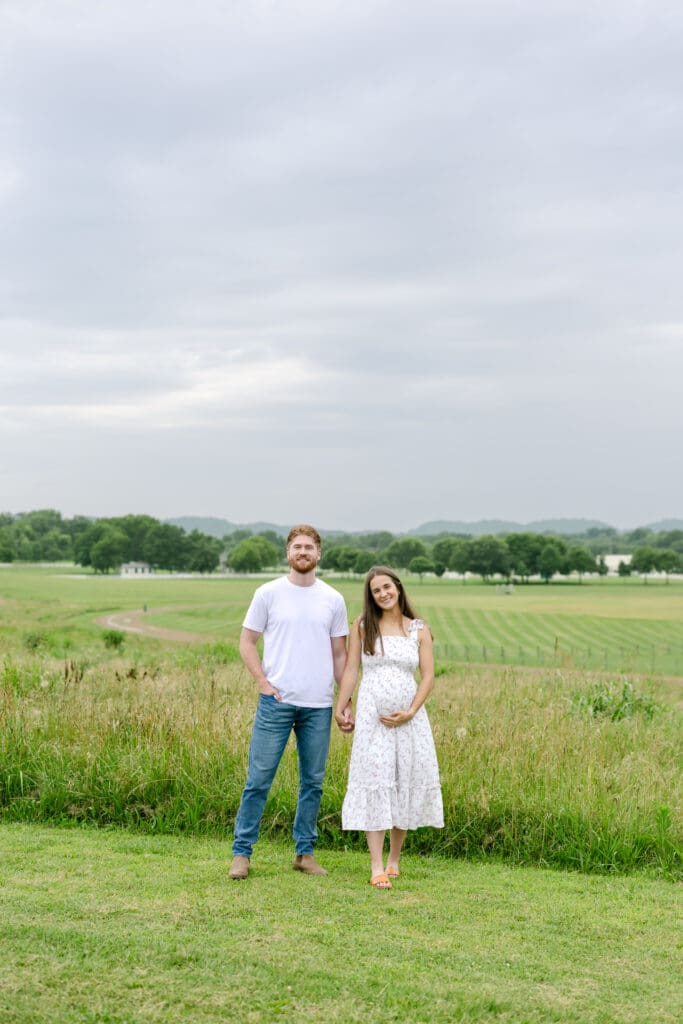 overcast maternity session at harlinsdale farms in franklin, tn