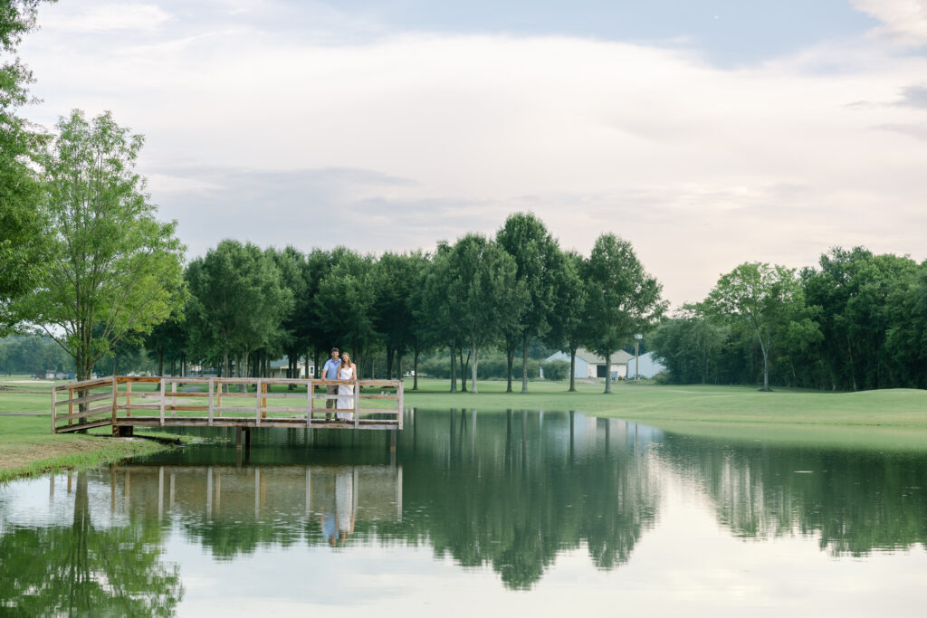 champions run golf course engagement photoshoot