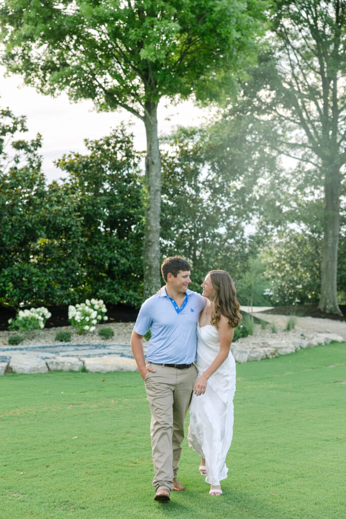golf course engagement photos