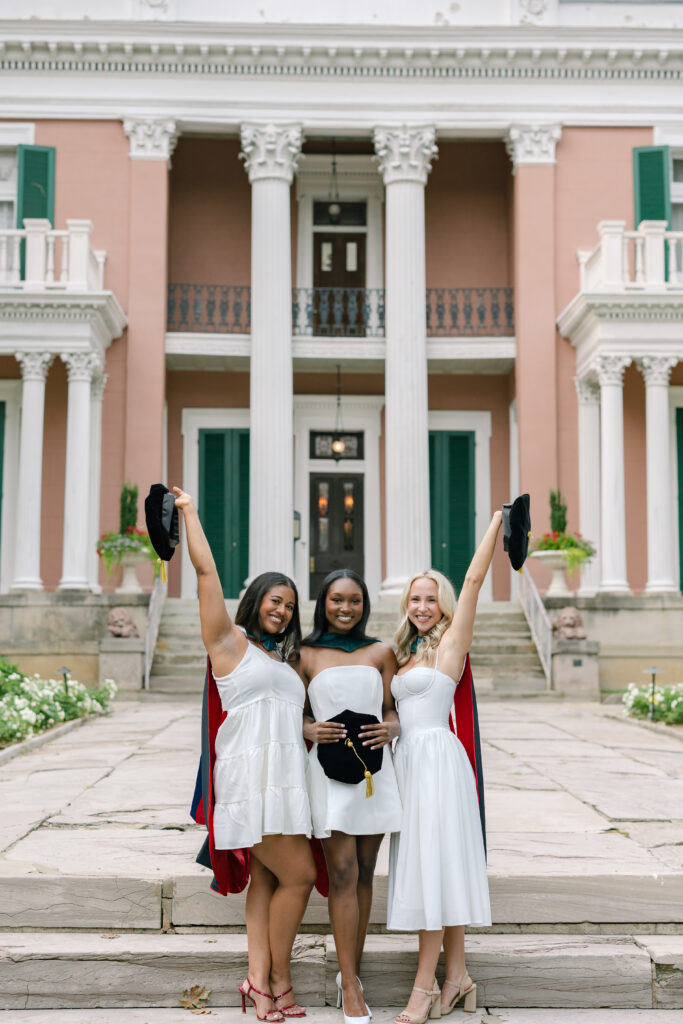 group graduation photos at Belmont University in Nashville, TN