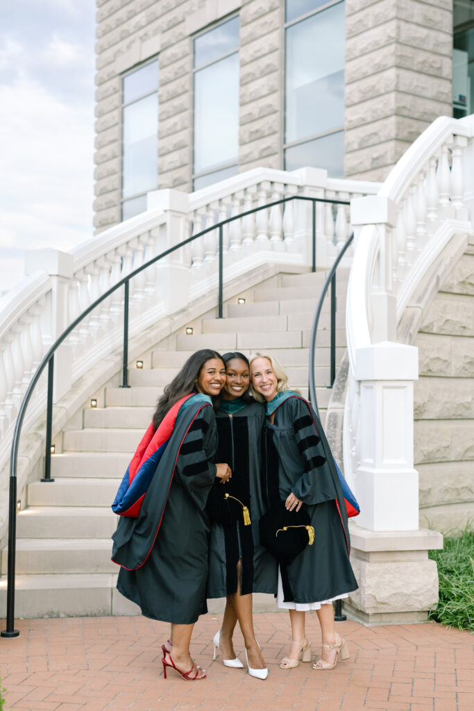 group graduation photos at Belmont University in Nashville, TN
