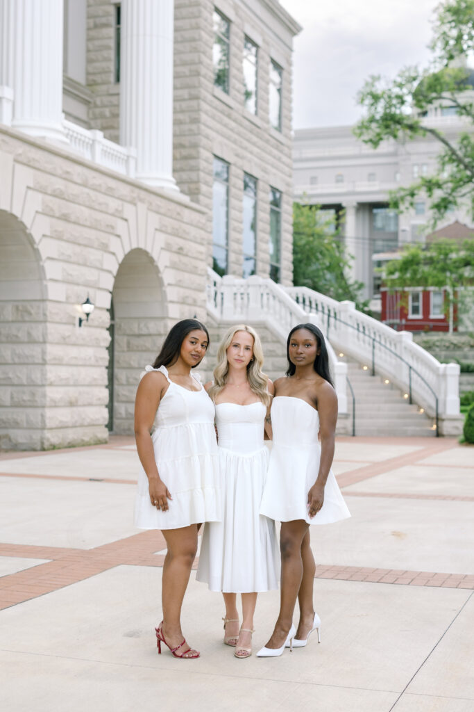 group graduation photos at Belmont University in Nashville, TN